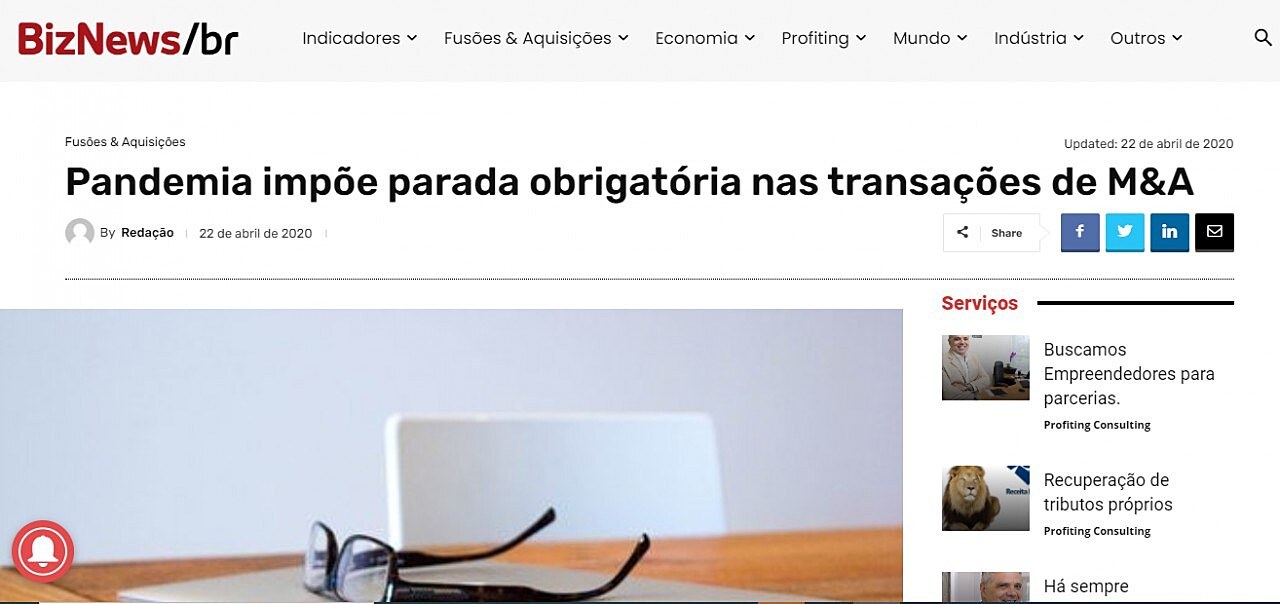 Pandemia impe parada obrigatria nas transaes de M&A